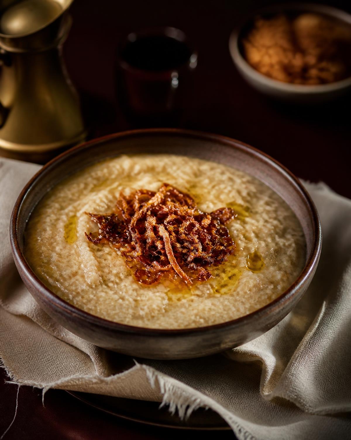 A bowl of Kuwaiti jareesh